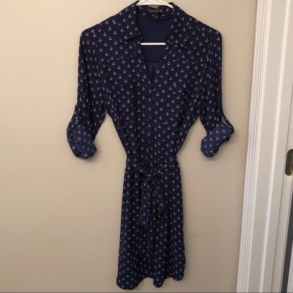 Express button up anchor dress